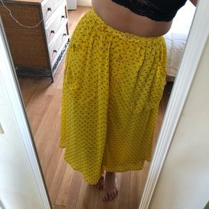 Original American Apparel Long Yellow Skirt Size L